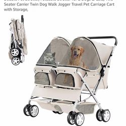 RED-Double Pet/Cat Stroller