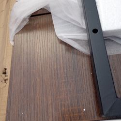 New Halter shaped Desk with 3 Tier Shelves 47".