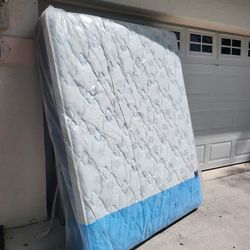 NEW QUEEN PILLOW TOP MATTRESS AND BOX SPRING -- Also Available In All Sizes.