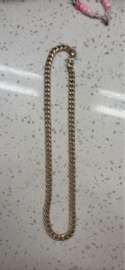 10k semi hollow Cuban necklace