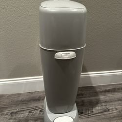 Gray Diaper Genie With Refill