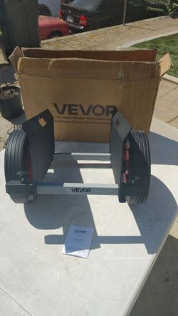 Panel Dolly, VEVOR, 1000 lbs. Load Capacity, Drywall Mover with 10 in. Rubber Wheels Fits Different Terrain, Black