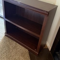 📚 Cute Cherry Wood Book / Media Shelf – $35 (or Best Offer)