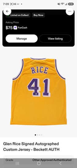 Glen Rice Signed Autographed Custom Jersey