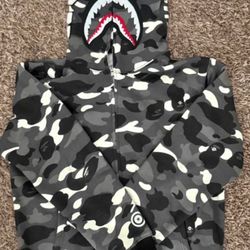 Bape Hoodie Black and White Size (M)