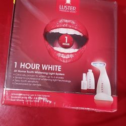 Luster Pro Light Teeth Whitening System 1 Hour White. Luster Premium White Home Kit.  Instructions In English And Spanish 