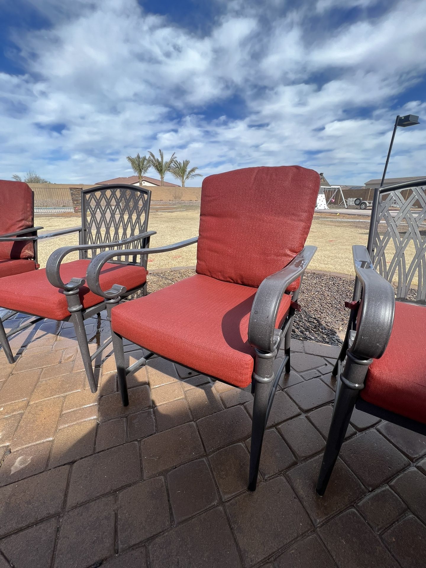 Hampton bay Laurel Oaks 7Piece Black Steel Outdoor Patio Set with