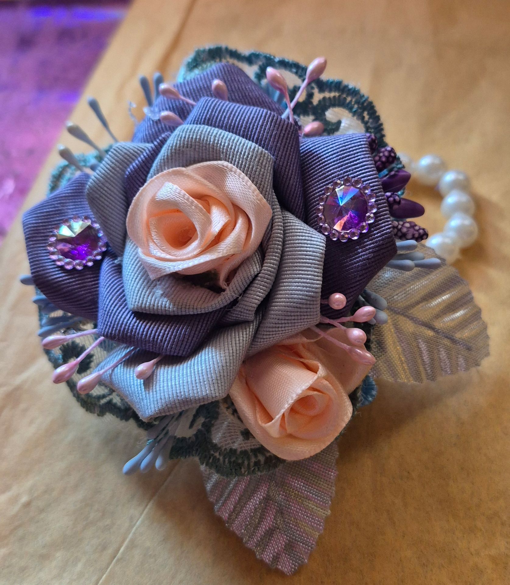 Handmade wrist corsage for prom good condition made with love $25.00