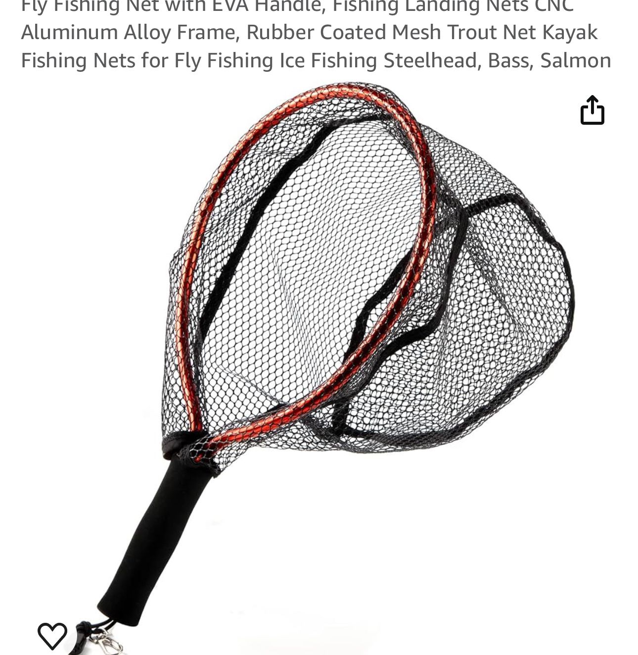Fishing Accessories- Fly Fishing Net Folding Dip Net Outdoor Fishing Rubber Non-Slip Aluminum Alloy Pole Handle Large Catching Fish Mesh,Fishing Landi