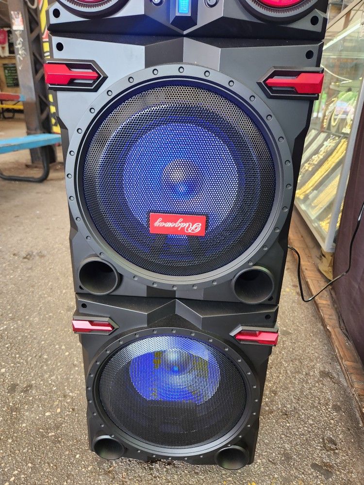 2 12" Big Bluetooth Speaker With 🎤