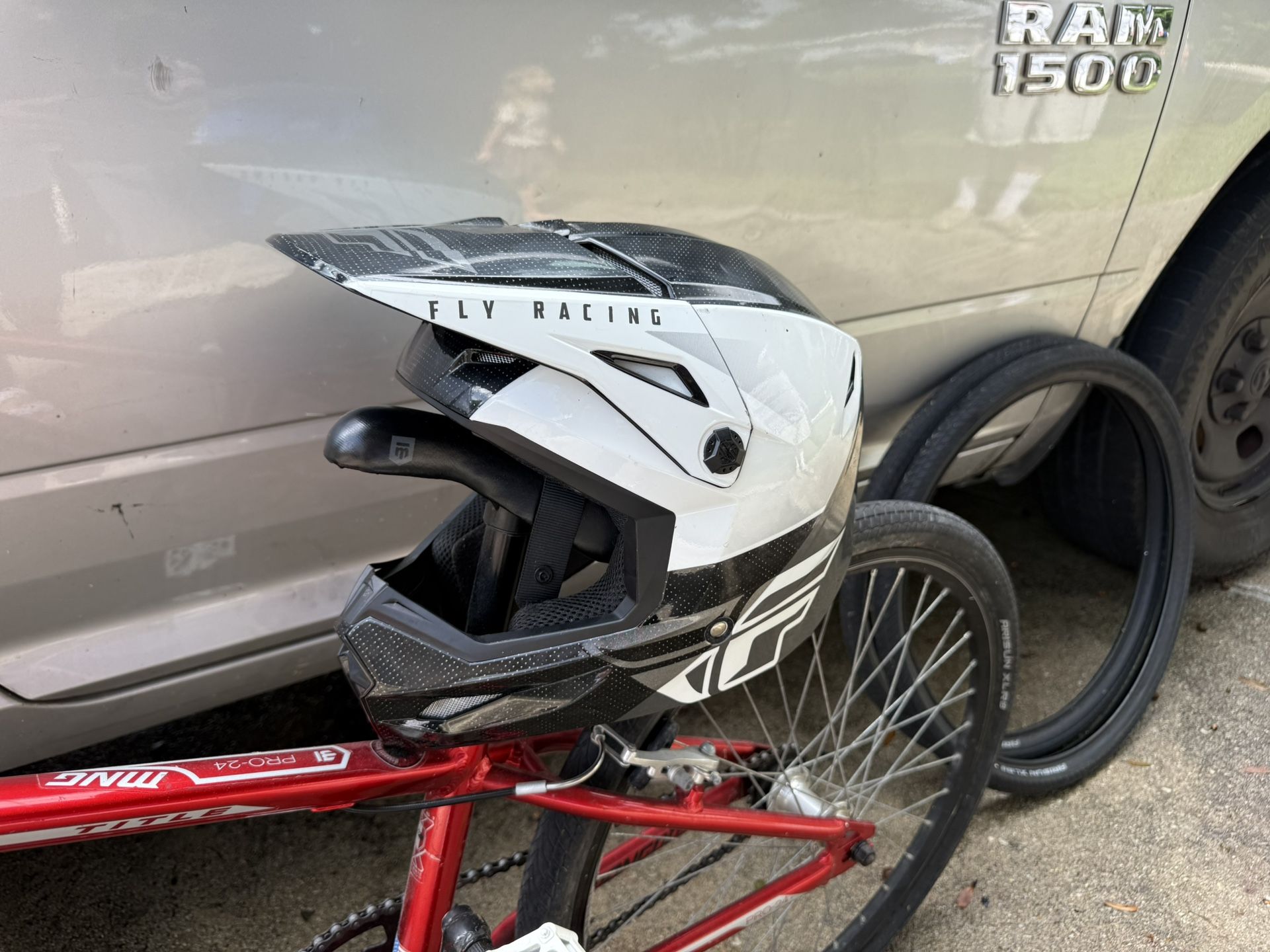 Mongoose 24” Cruiser Adult BMX Bike With Helmet and Tires - Main Image