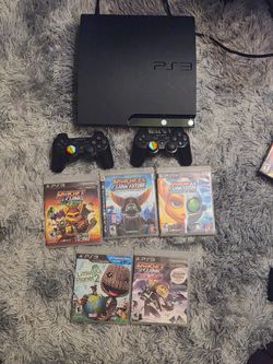 Ps3, 2 controllers, and 5 games