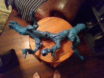 Paint dipped and glossed decorative driftwood