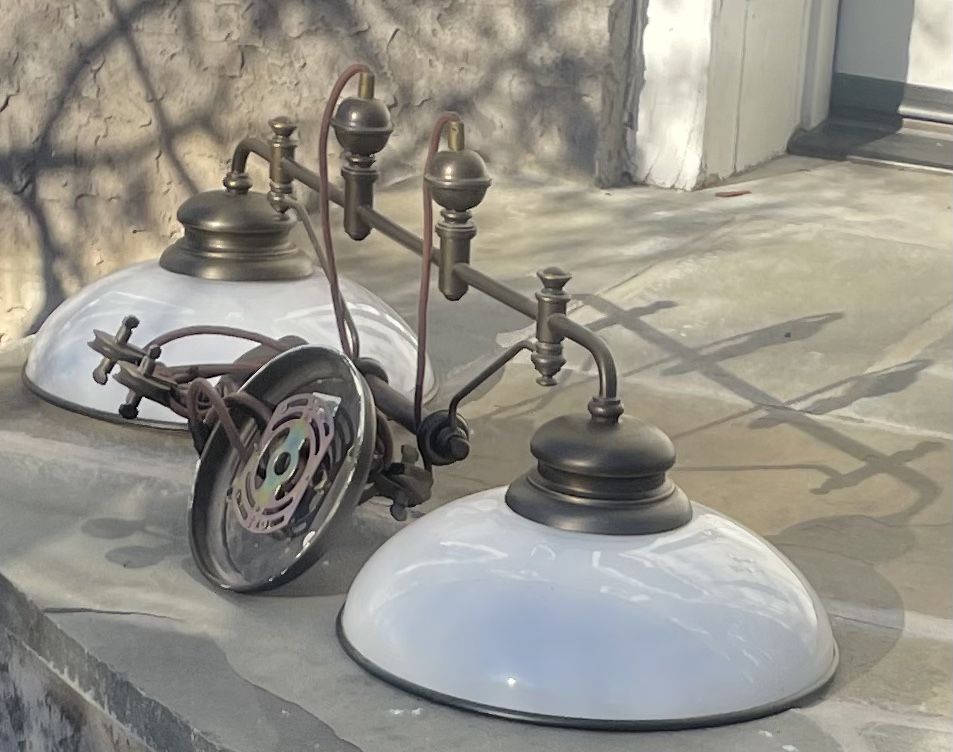 💡💡💡VINTAGE BRASS ISLAND HANGING LAMP 💡💡💡