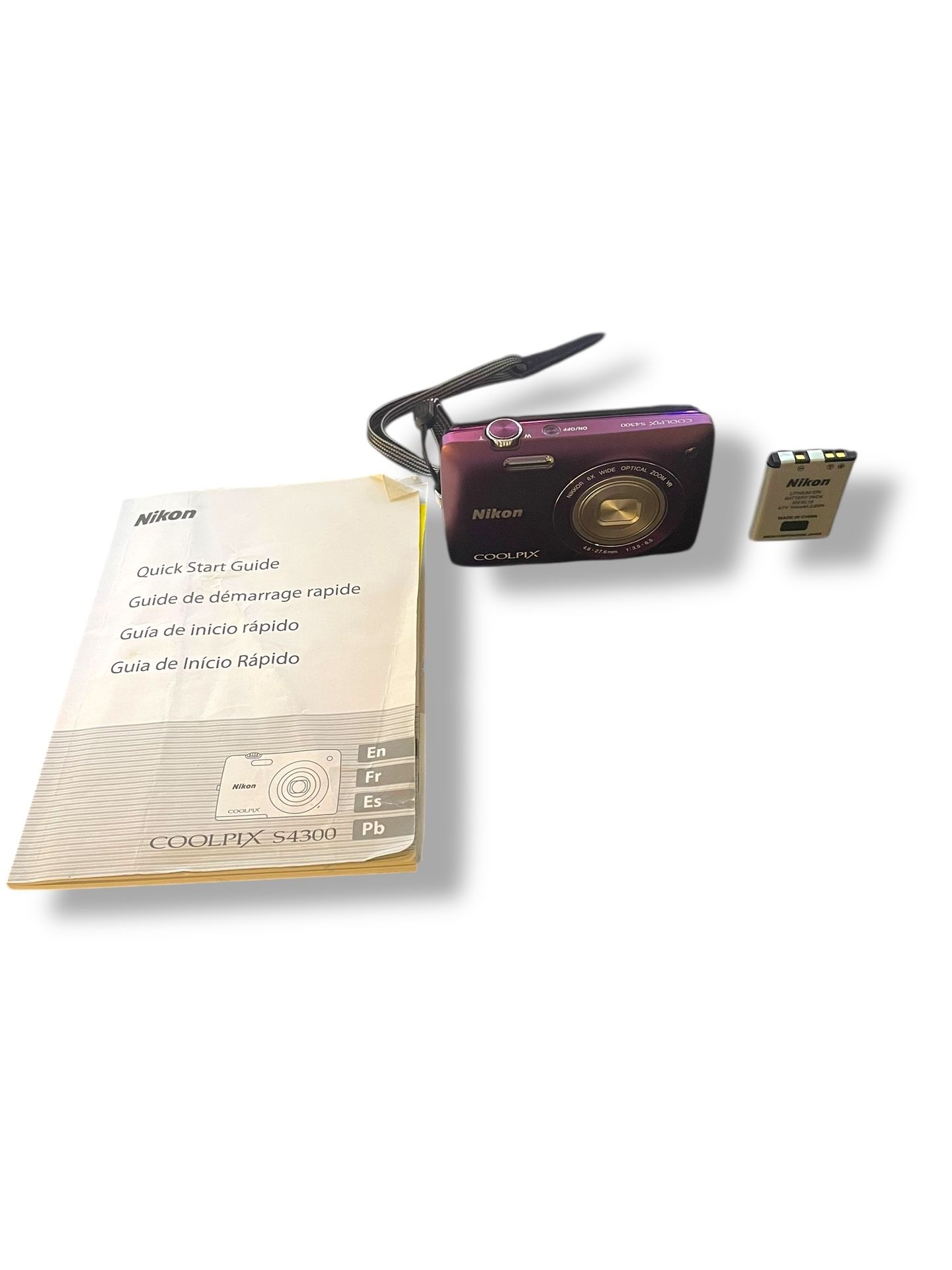 Nikon COOLPIX S4300 16MP Digital Camera Plum, Touchscreen, 6x Zoom!