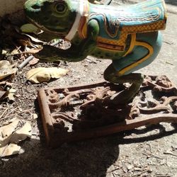 Bouncy Frog Cast Iron Carousel Animal