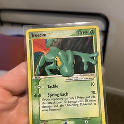 Gold Star Treecko Pokémon Card