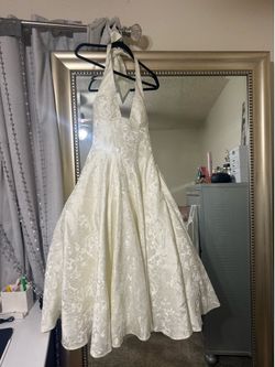 Corset White midi length dress