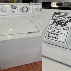 Washer Large Load With 3 Months Of Warranty And 1 Year Of Service 