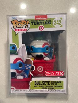 Bullseye Ninja Mask Leonardo Funko Pop *MINT* Target Exclusive TMNT Ad Icons 242 with protector Teenage Mutant Ninja Turtles Leo