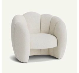 Luxurious Velvet Recliner – Modern Single Seating Sofa Chair White