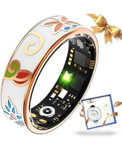 Smart Ring | Blood Pressure, HR, SpO2 & Sleep Tracker | No Sub Ultra-light 3g Design, 24/7 Sleep Fitness tracking, 5-day battery, 5ATM titanium steel,