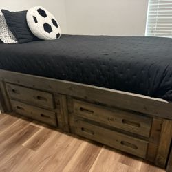 Twin Bed With Drawers 