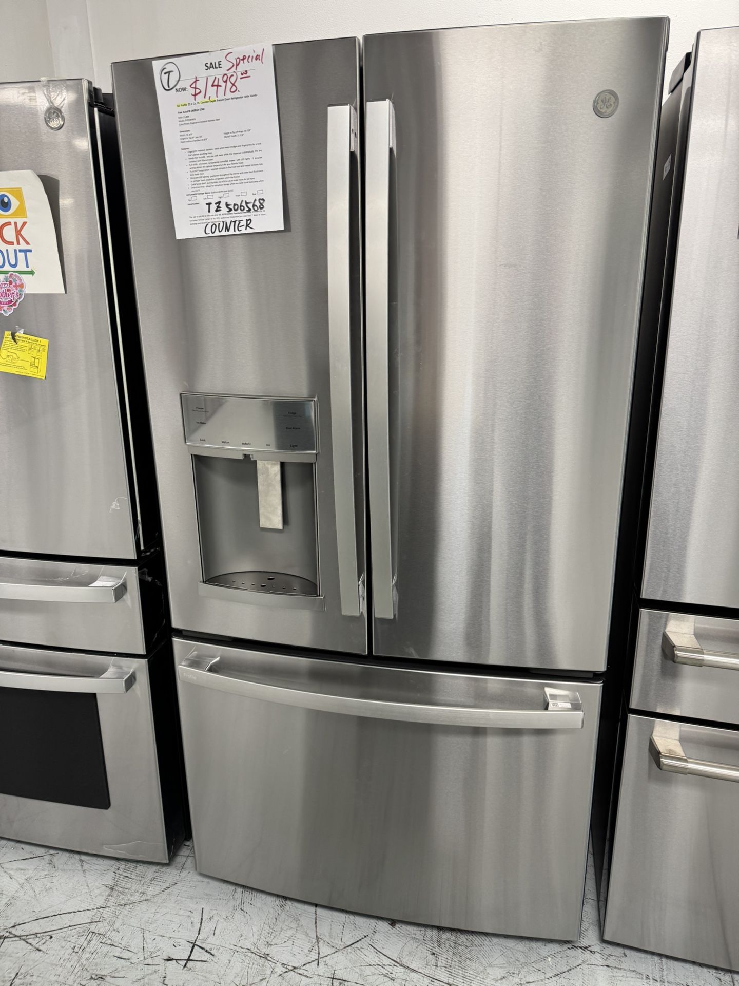 GE Profile 22 Cu.ft Counter Depth Refrigerator