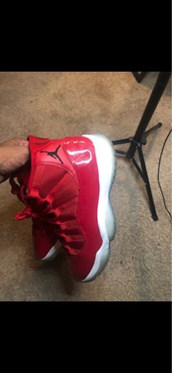 Air Jordan 11 Red and White Sneaker