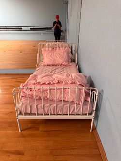 White Metal Twin Bed Frame