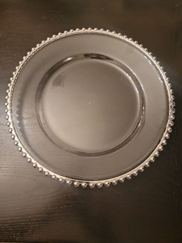 150 Silver Bead Charger Plate