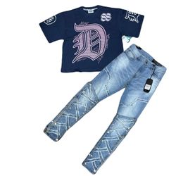 Men's shirt and shorts outfit