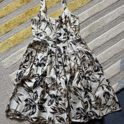 Jcrew Floral Linen Dress Size 4