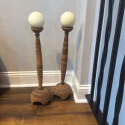 Two Tall Candle Holders
