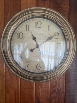2 Giant Wall Clocks 2 different styles brown is larger selling individually