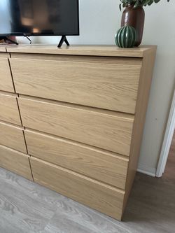 2x IKEA STORKLINTA 4-Drawer Dressers – Oak Effect – $150 Each