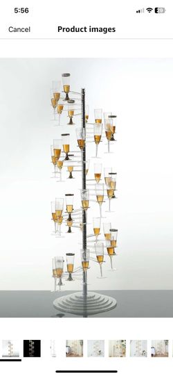 Clear Acrylic  Spiral  Champagne Flute Bar $85.00
