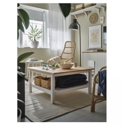 IKEA HEMNES Coffee Table - White Stain/Light Brown - Like New - $150