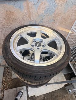 ESR AP6 machined lip rims with new tires