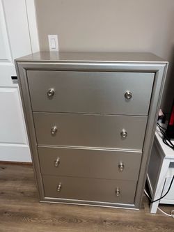 Tall Grey Dresser