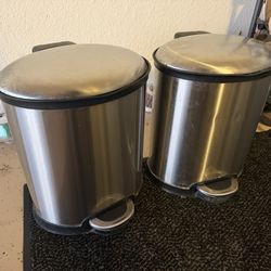 Stainless Steel Small Bathroom Trash cans 