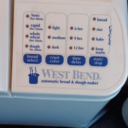 West Bend Bread And Dough Maker 