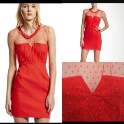 The Kooples organic red dress size 38
