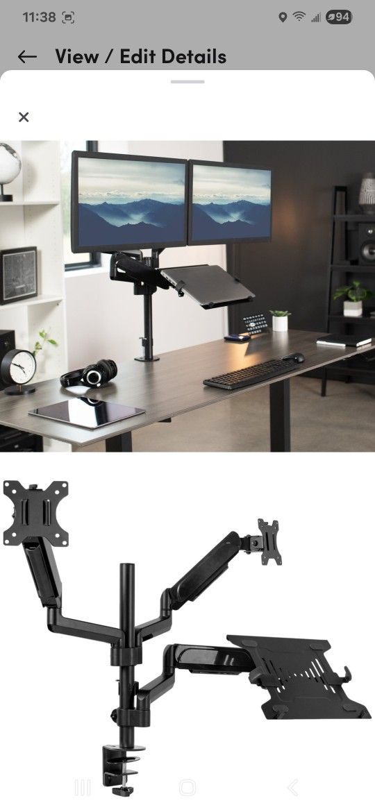 2 Computer Monitor Laptop Mounts