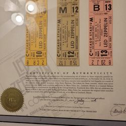 Led Zepplin Tickets, Day JON BONHAM died.