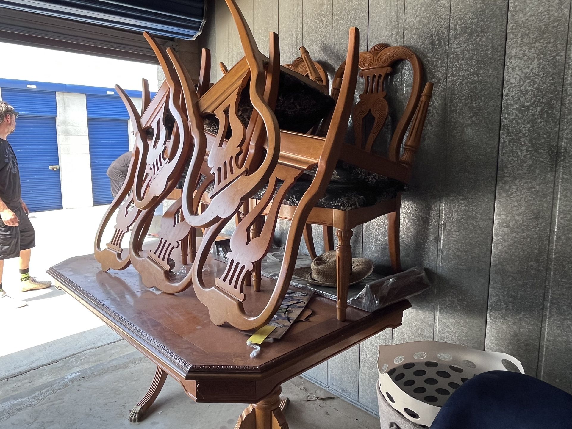 Oak Dining Table 8 Chairs