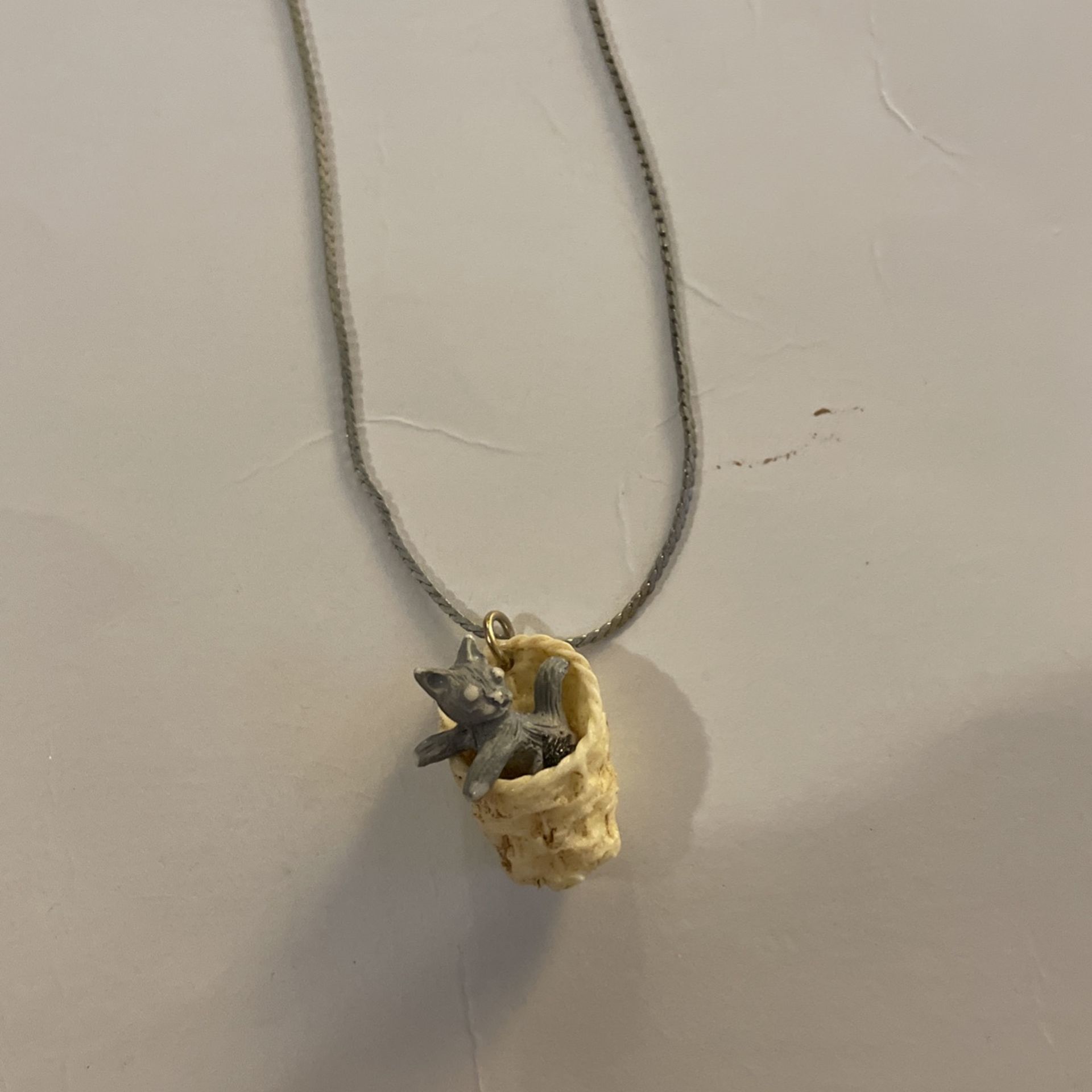 Cat In A Basket Necklace