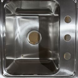 Elkay Lustertone 19" Drop In Single Basin Stainless Steel Kitchen Sink