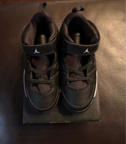 Kids JORDAN FLTCLB '91 (TD) BLACK/WHITE Size 7C, 10C