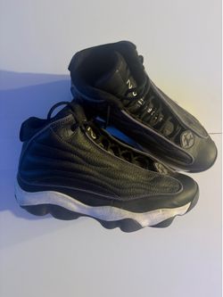 Jordan Men’s Black Mid Top Basketball Sneakers Lace-Up Solid Athletic Shoe